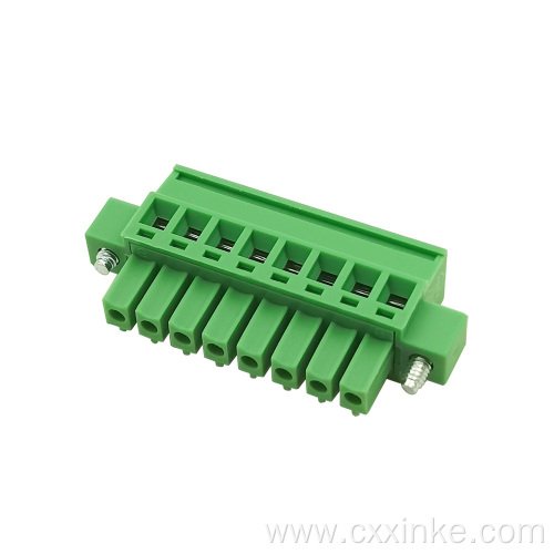 3.81mm pitch with ear screw plug-in side vertical terminal block type B plug